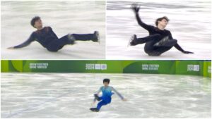 Patinaje artístico: Las caídas se hacen presentes en el programa corto varonil de Gangwon 2024