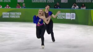Amber Perrier y Samuel Blanc dominan la danza rítmica en Gangwon 2024 con música de las Pointer Sisters