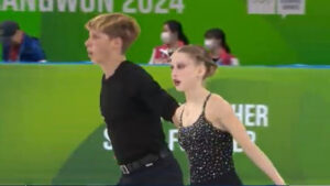 Amarga presentación de Peyton Bellamy-Martins y Kryshtof Pradeaux en el patinaje artístico