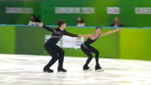 Carolina Campillo y Pau Vilella debutan en el patinaje artístico de Gangwon 2024 al ritmo de Evanescence