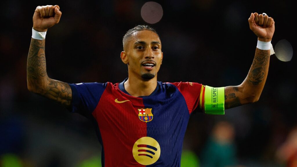 Raphinha consiguió un hat-trick en la victoria del Barcelona