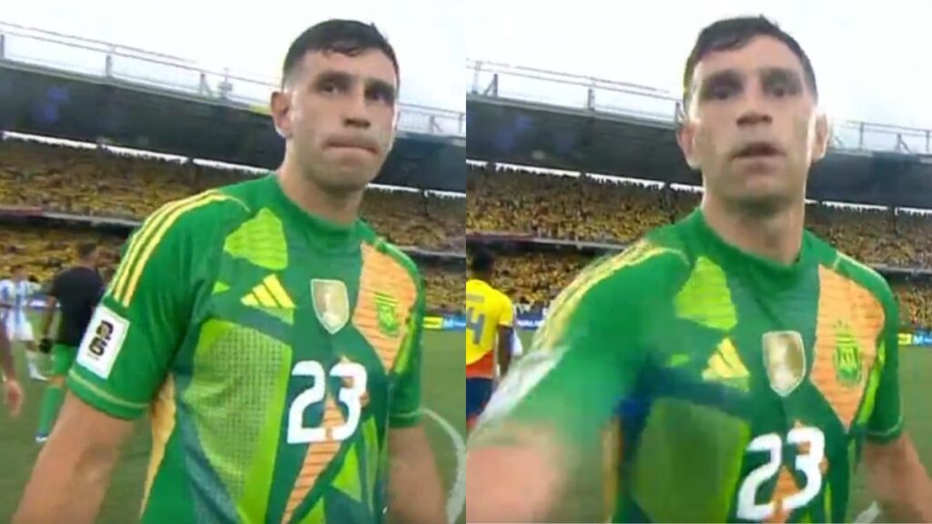 La reacción de Martínez. (Captura Caracol TV)