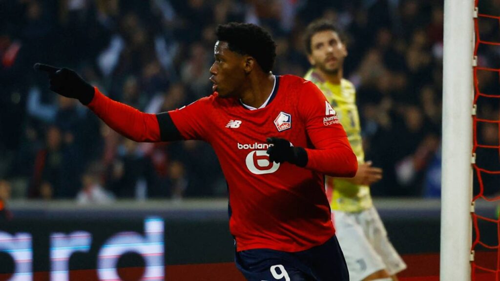 Jonathan David celebra el tanto del Lille | Reuters
