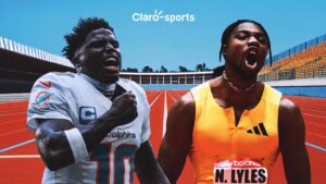 Noah Lyles cancela carrera de velocidad con Tyreek Hill y así responde el jugador de NFL