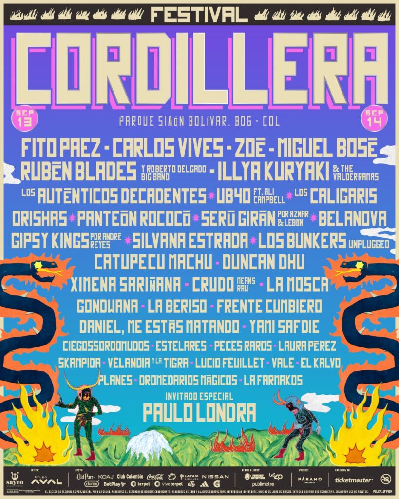 Cartel de artistas completo para 2025. - Festival Cordillera.