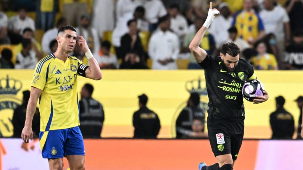 Benzema marc+o en la remontada ante el Al Nassr de Cristiano Ronaldo
