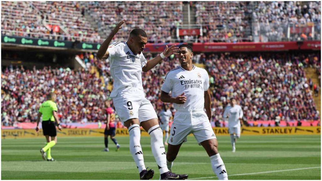 Mbappé celebra gol del Real Madrid ante el Barcelona | Reuters