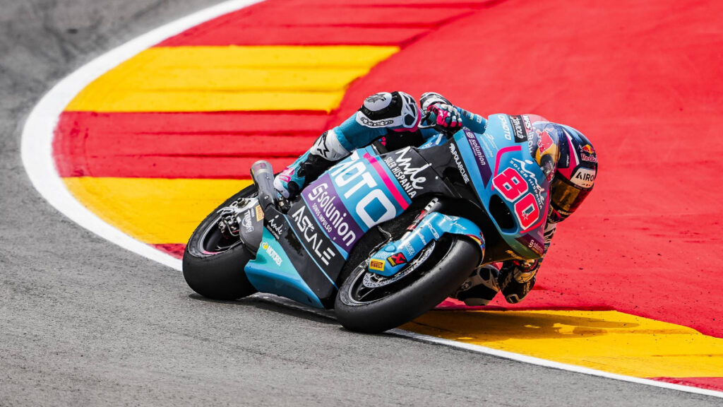 David Alonso, en Aragón. - Prensa Aspar Team.