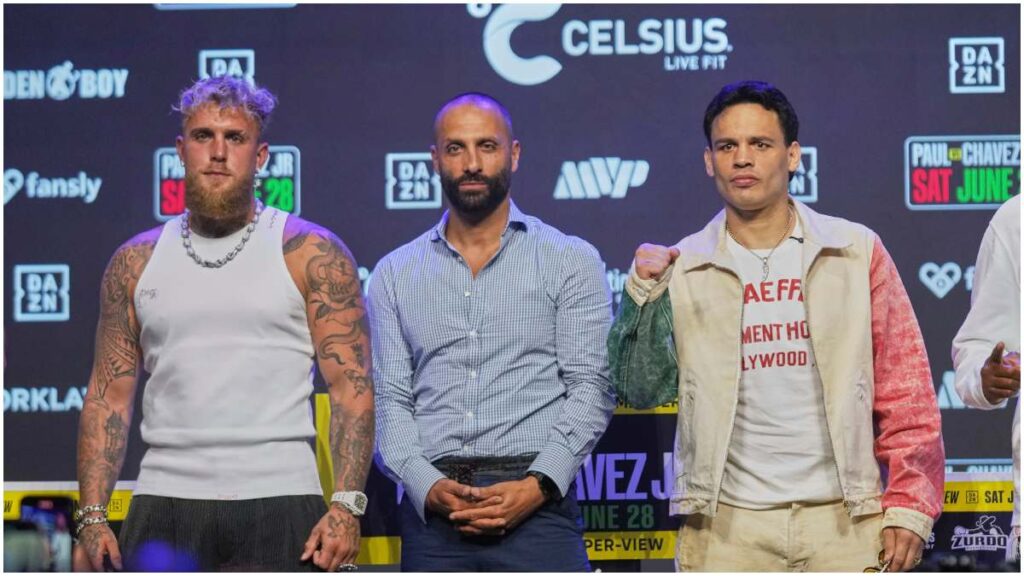 Jake Paul y Julio César Chávez Jr, previo a su pelea | AP