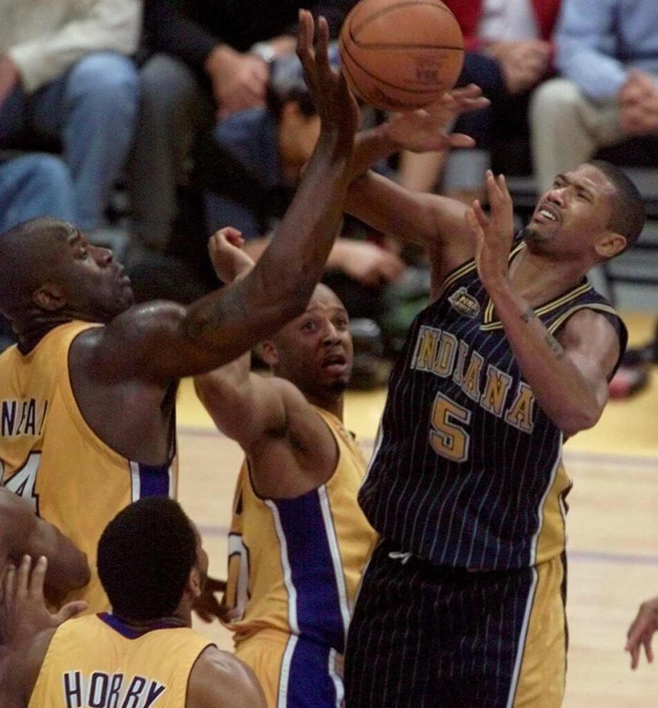Jalen Rose en las Finales del 2000 ante Lakers