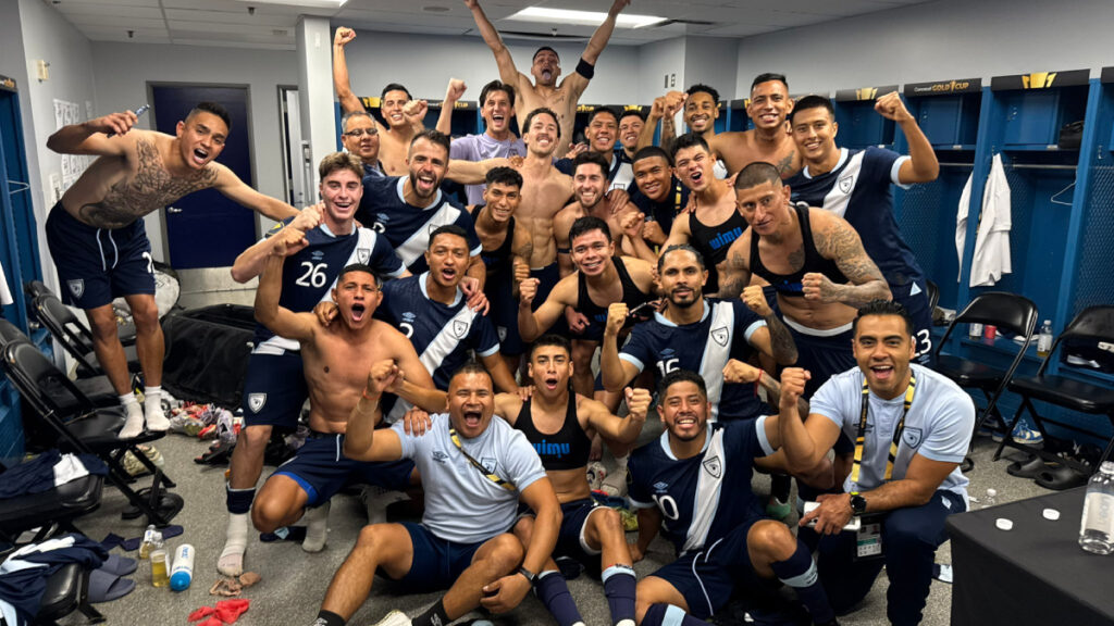 La celebración de la victoria frente a Jamaica. (FEDEFUT)