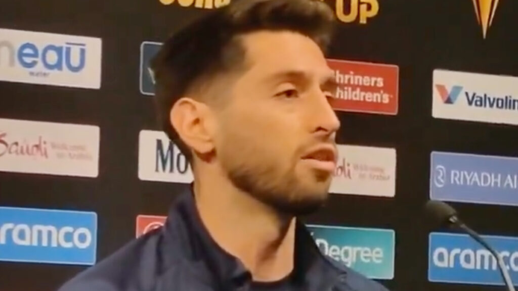 Samayoa, durante la conferencia. (Captura Concacaf)