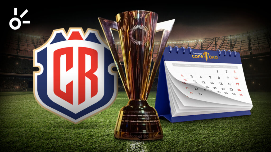 El calendario de partidos de Costa Rica en la Copa Oro 2025. (Clarosports)
