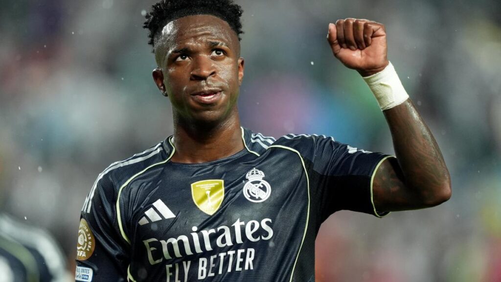 Vinicius en festejo tras su gol