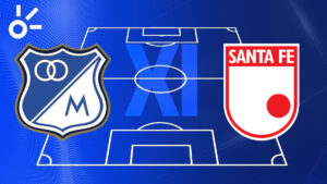 Alineaciones confirmadas de Millonarios vs Santa Fe por los cuadrangulares de la Liga BetPlay Dimayor 2025-I