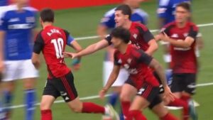 ¡Dramatismo puro! Mirandés derrota al Real Oviedo y saca ventaja en la final por el ascenso a LaLiga