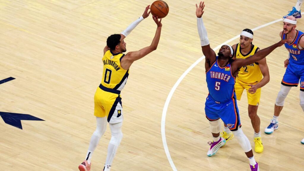 Haliburton durante el Juego 3 de las NBA Finals