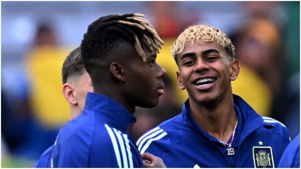 Nico Williams junto a Lamine Yamal en la selección de España | Reuters