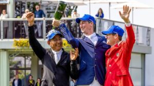 René López, jinete colombiano, subcampeón del Gran Premio Rolex