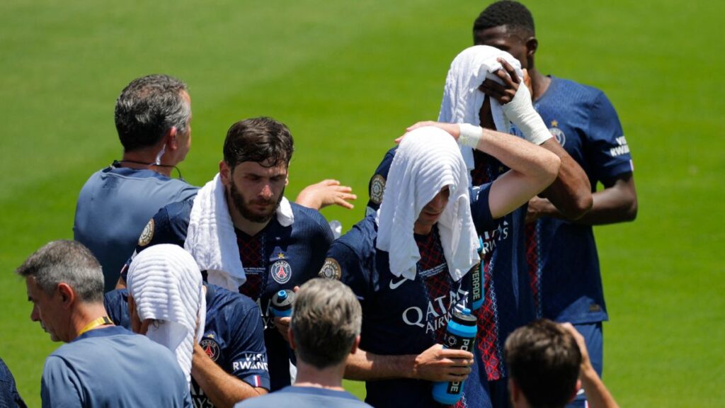 PSG y Atlético de Madrid sufren altas temperaturas en el Mundial de Clubes