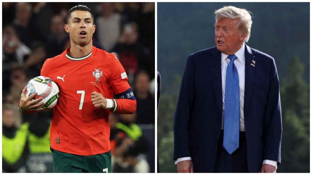Trump recibe camiseta firmada por Cristiano Ronaldo