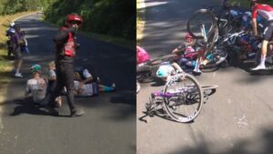 Durísima caída de Santiago Buitrago en la etapa 7 del tour de Francia: ¿Sigue en competencia?