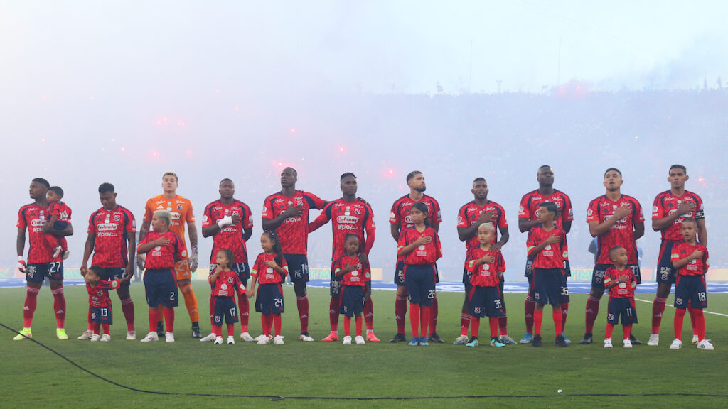 Jugadores de Independiente Medellín, en la final. - Vizzor Image.