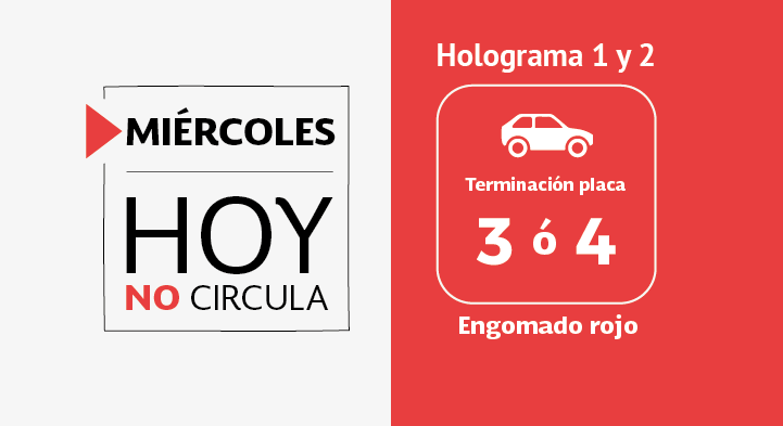 Hoy no circula miércoles 2 de julio. | Foto: hoynocircula.cdmx.gob.mx