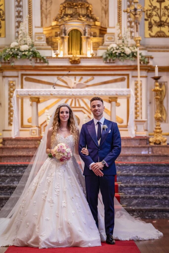 El día su matrimonio, el pasado 22 de junio. Fuente: Instagram @rutecardoso18