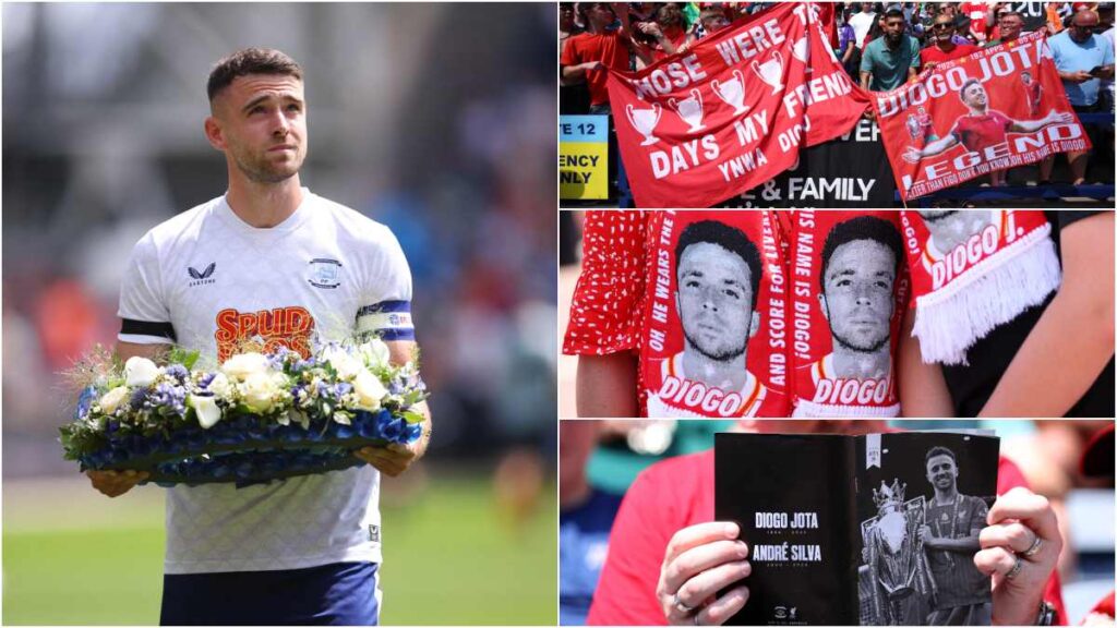Homenaje a Diogo Jota en el partido amistoso entre el North Preston End y Liverpool de cara a la naciente temporada