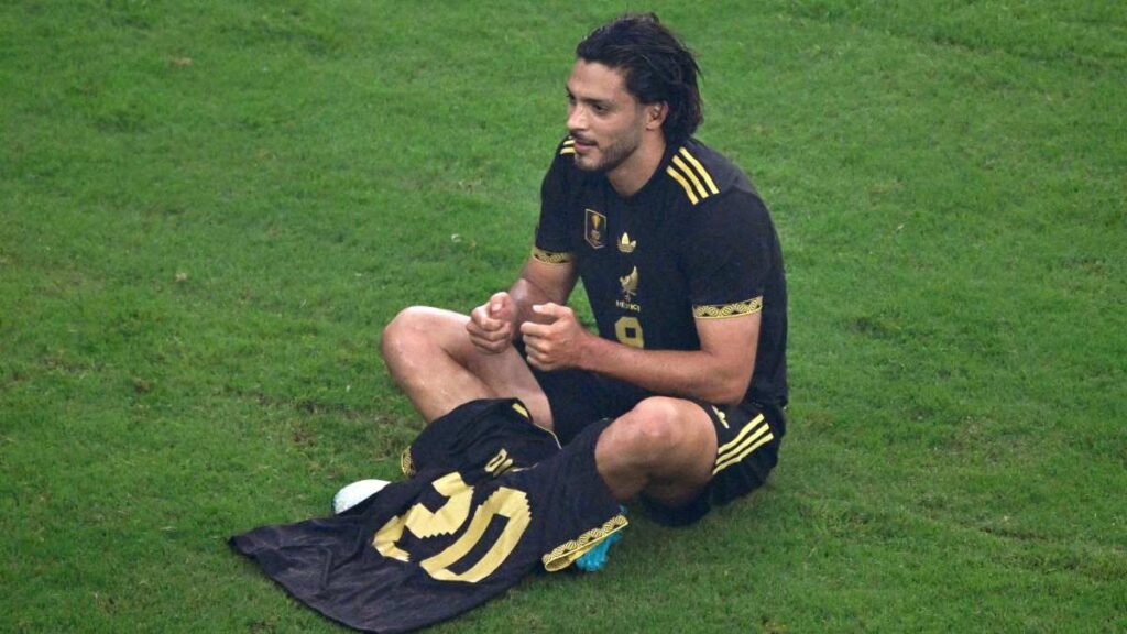 Jimenez durante festejo de su gol