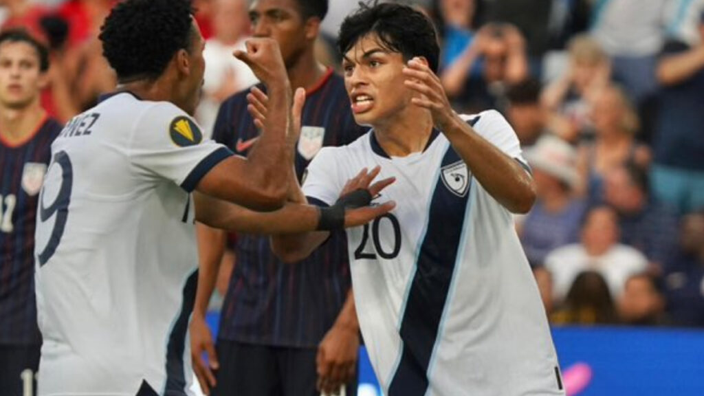 Escobar celebra su gol contra Estados Unidos. (Fedefut)