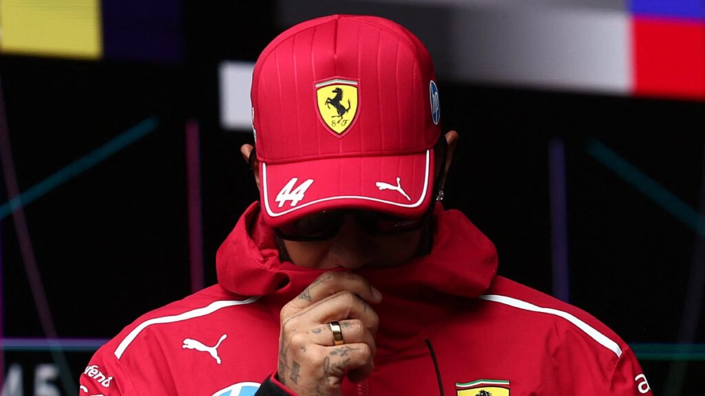 Lewis Hamilton con Ferrari