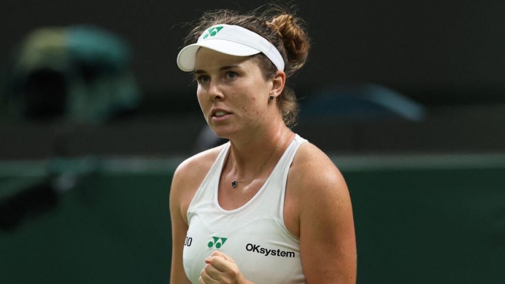 Linda Noskova durante Wimbledon 2025