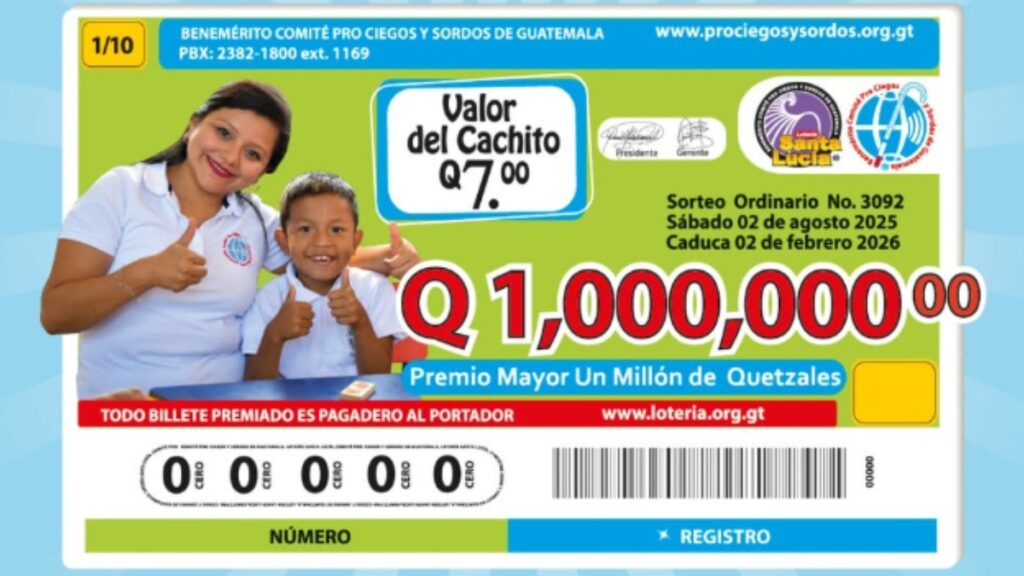 Lotería Santa Lucía 3092 a qué hora juega, sorteo, resultado | @loteriasantalucia