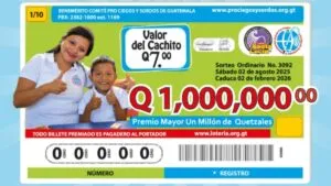 Lotería Santa Lucía sorteo 3092: resultados, número ganador y premios