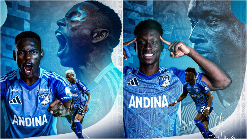 Kevin Palacios y Émerson Córdoba salen de Millonarios. - @MillosFCoficial.