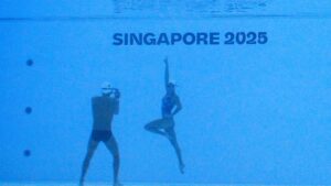 El equipo mexicano de natación artística se presenta en Singapur 2025