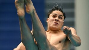 Cuarto lugar para Osmar Olvera y Yunuen Parra en trampolín sincronizado mixto en el Mundial de Singapur