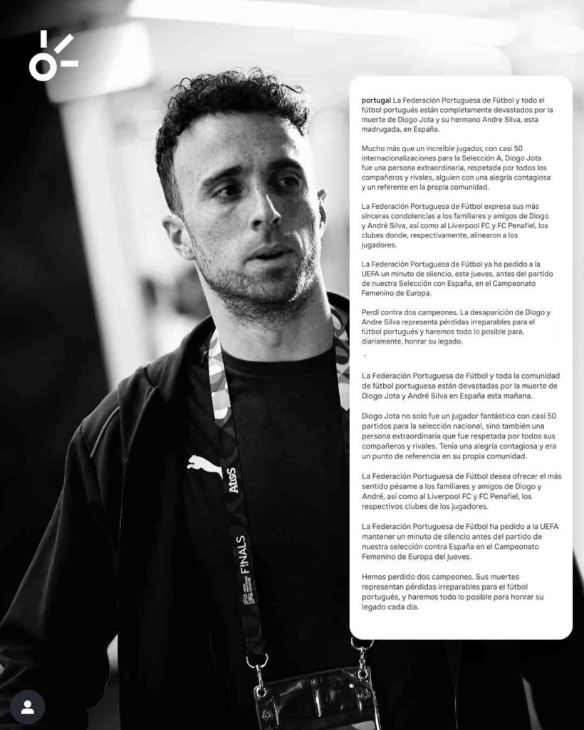 Portugal despide a Diogo Jota