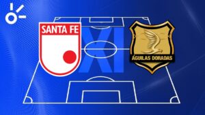 Alineaciones confirmadas de Independiente Santa Fe vs Águilas Doradas por la Liga BetPlay 2025-II