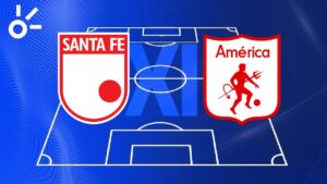Posibles alineaciones del Independiente Santa Fe vs América de Cali por la Liga BetPlay 2025-II