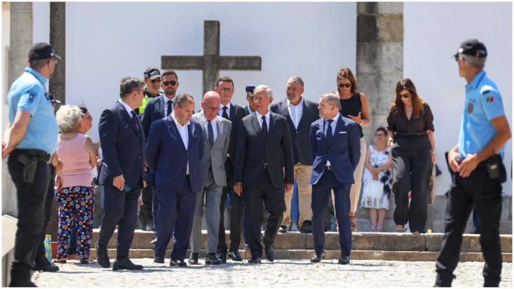 Presidente Marcelo Rebelo de Sousa en el funeral de Diogo Jota | AFP Photo; Filipe Amorim
