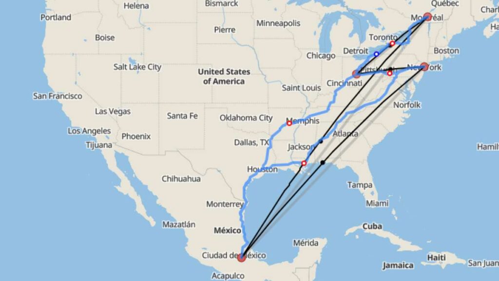 Los viajes del Puebla en la Leagues Cup