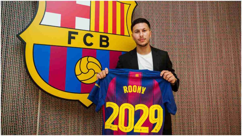 Roony Bardghji, el nuevo jugador del Barcelona | X: @FCBarcelona_es