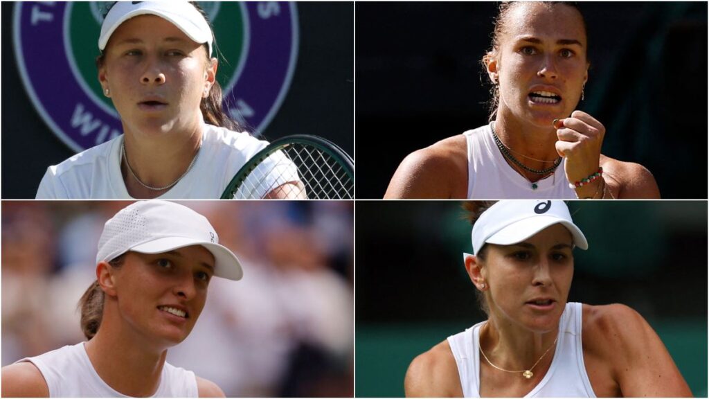 Wimbledon, así quedaron las semifinales donde las cuatro mejores tenistas del torneo pelearán por el título del tercer Grand Slam del año.