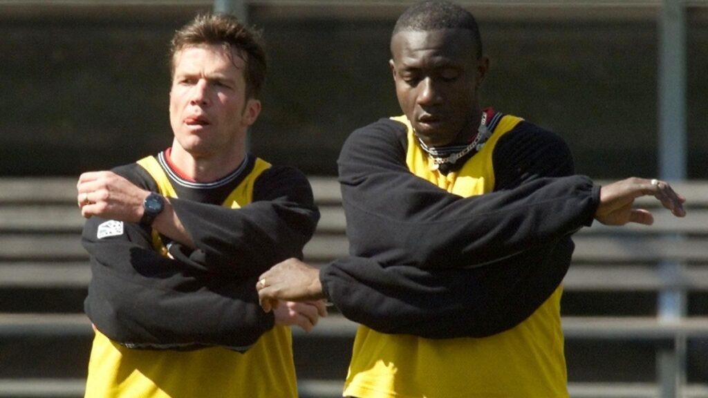 'El Tren' Valencia junto a Lothar Matthäus en el Bayern. Foto: Don EMMERT / AFP