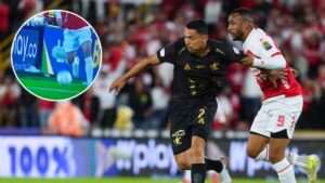 ¿Salió o no el balón? VAR en silencio y gol polémico de Santa Fe ante América