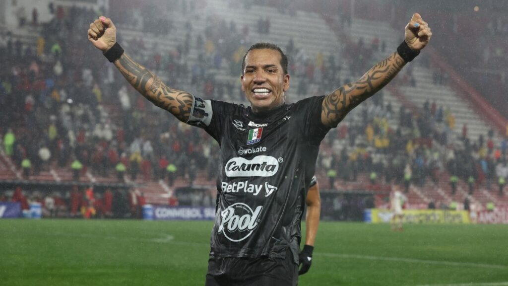 Dayro Moreno celebrando | ALEJANDRO PAGNI / AFP.