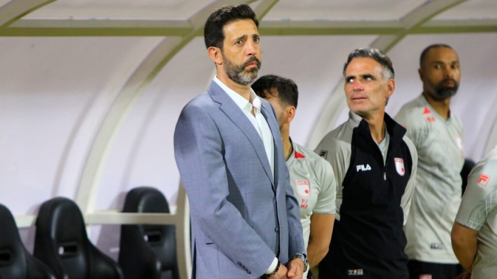 Jorge Bava en el partido entre Santa Fe y Atlético Bucaramanga / Vizzor